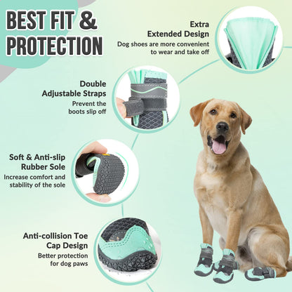Breathable Dog Boots Paw Protector 2pcs