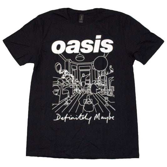Rock Off officially licensed products Oasis Definitely Maybe Line Drawing T Shirt.