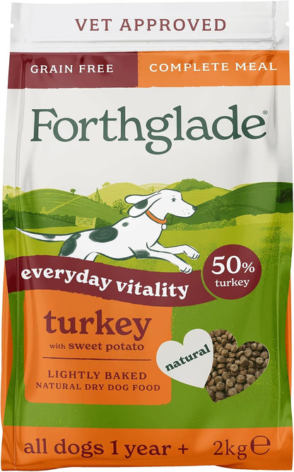 Forthglade Dry Dog Food, Lightly Baked, (6kg), Hypoallergenic and Grain Free Dog Food, Adult 1 Year +, Chicken With Sweet Potato, Complete and Balanced Meal, 50% Single Source Protein