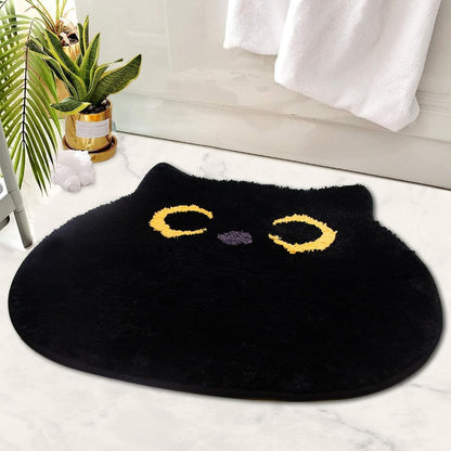 Bath Mat - Black Cat Bathroom Mat - 50 X 56 cm
