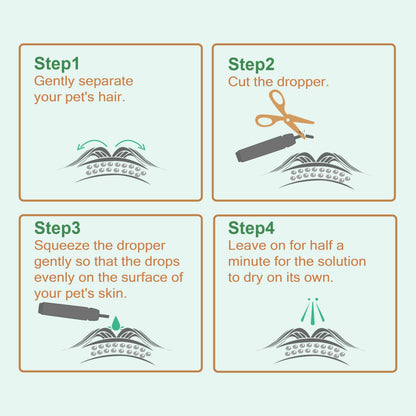 Natural Spot On Flea & Tick Treatment for Medium Dogs 3 Pipettes