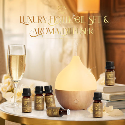 SALKING Essential Oil Diffuser, 100ml Small Aromatherapy Ultrasonic Cool Mist Humidifier with Warm White Lights, Auto Shut-Off Function, for Office Home