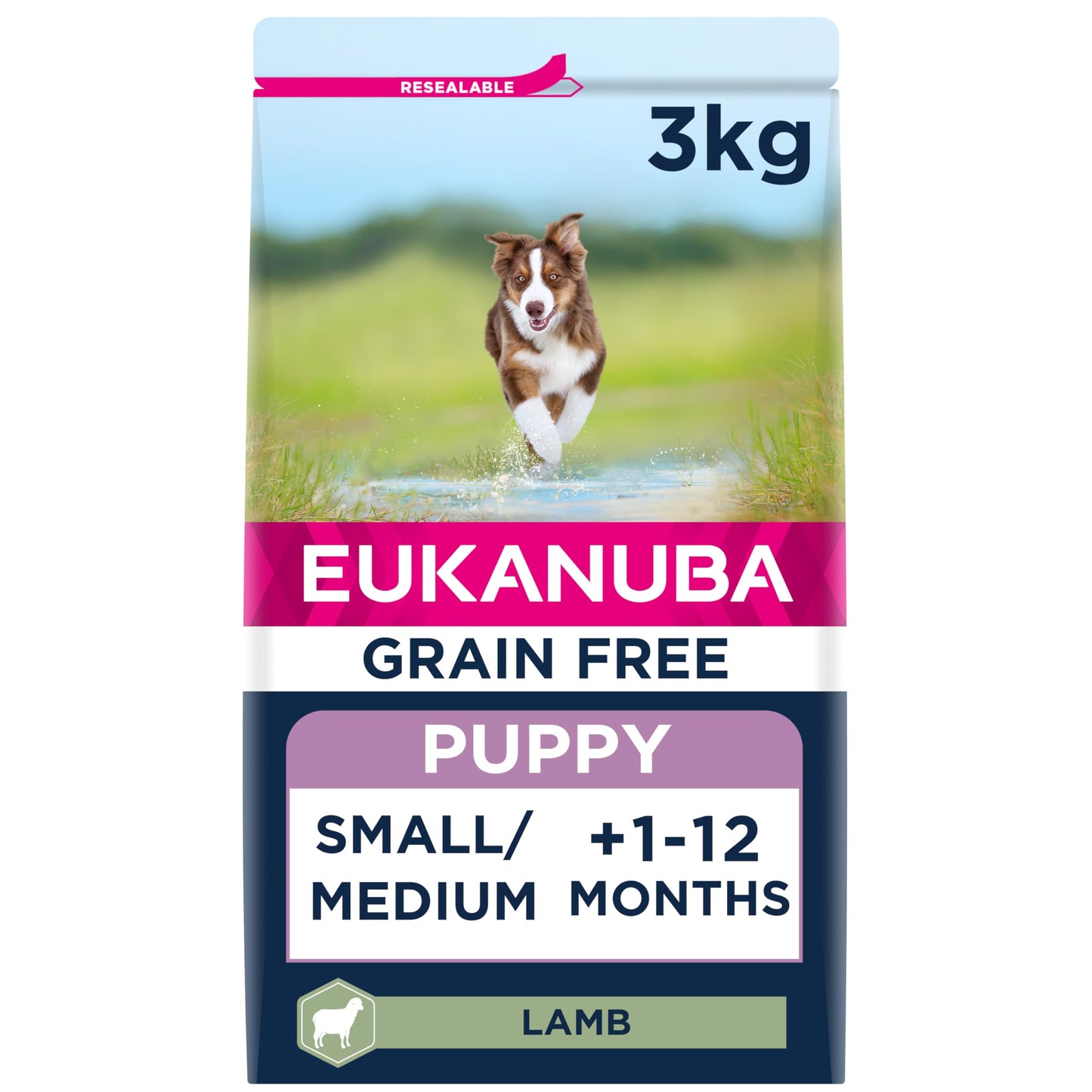 Eukanuba Grain Free Complete Dry Dog Food for Puppy Small and Medium Breeds