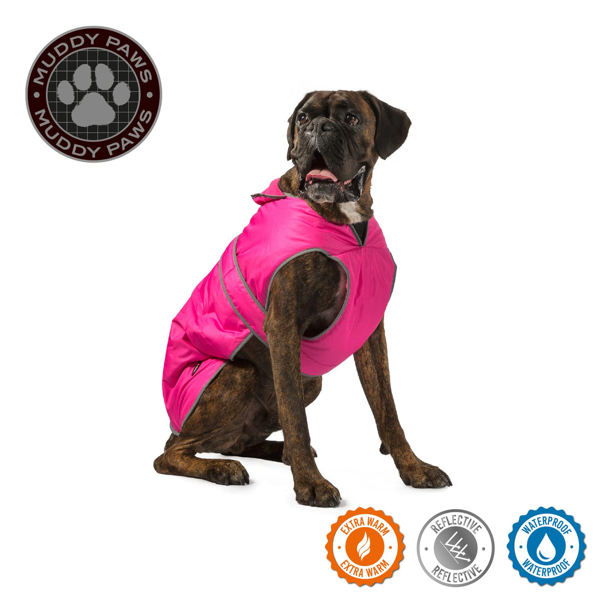 Ancol Muddy Paws All Weather Stormguard Coat . Poppy Red.Size Large ( Length 50cm, up to 79cm girth)