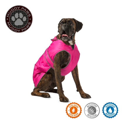 Ancol Muddy Paws All Weather Stormguard Coat . Poppy Red.Size Large ( Length 50cm, up to 79cm girth)