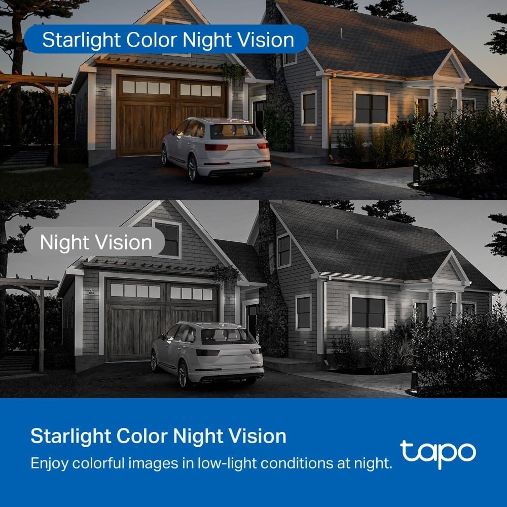 Tapo TC40 Pan/Tilt Smart Security Outdoor Camera, Full HD, 360° Smart Person Detection Motion Tracking, Color Night Vision, WiFi Camera No Monthly Fee, Two-Way Talk, IP65, Works with Alexa & Google