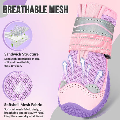 Breathable Dog Boots Paw Protector 2pcs