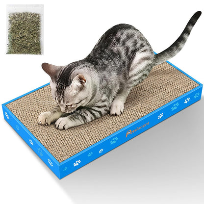 Double-Sided Corrugated Cat Scratching Board with Catnip 1PCS