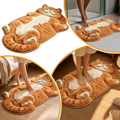 Fluffy Cat Shaped Rug 16 x 24 Inch