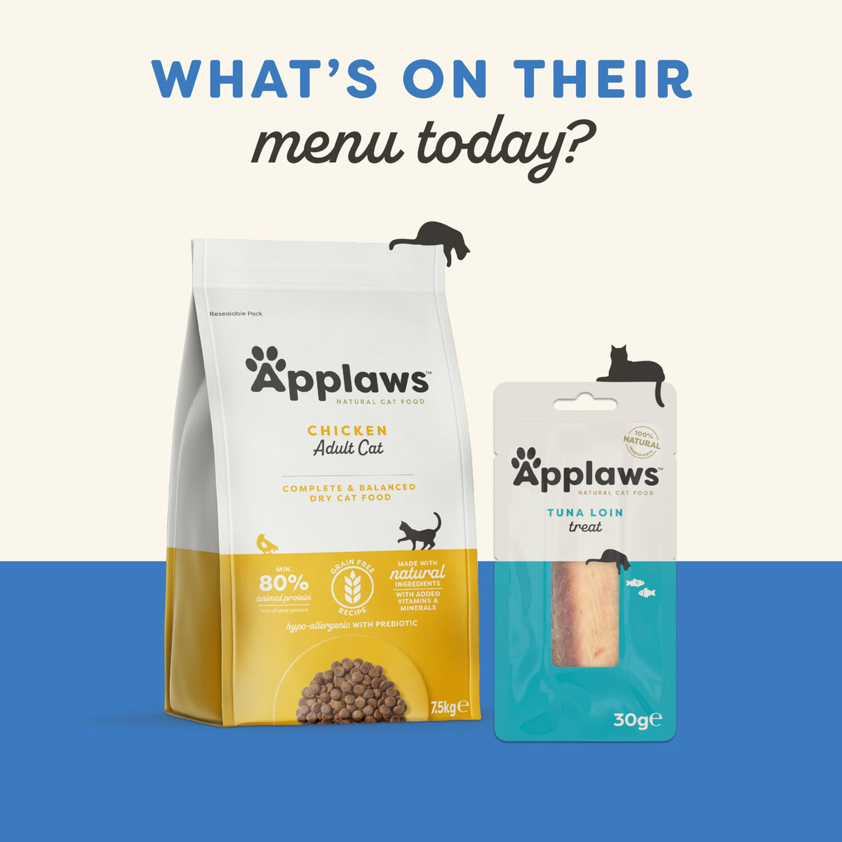 Applaws Natural Cat Food Toppers, Fish Bone Broth Pouches - 4 x 85g