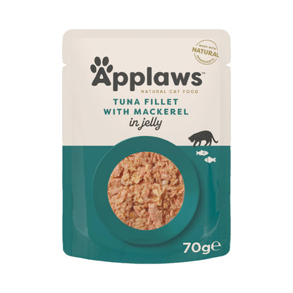 Natural Wet Cat Food Tuna Selection in Broth 12 x 70g Pouches