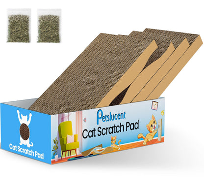 26.8 Inch L Shape Cat Scratcher with Ball Toy