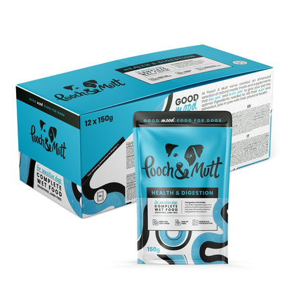 Health & Digestion Complete Wet Dog Food Turkey & Herring 12 x 150g