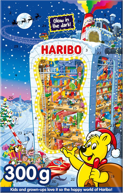HARIBO Advent Calendar 300g – Festive Sweet Treats, Christmas Sweets Gift & Countdown Calendar