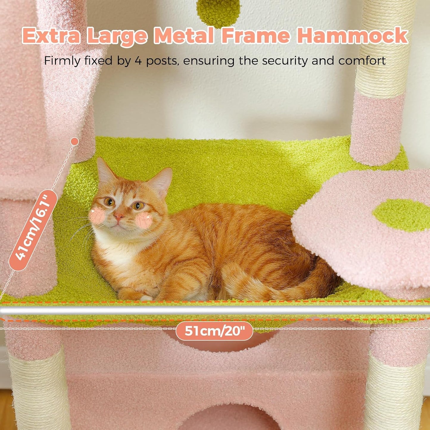 PAWZ Road Cat Tree for Large Cats, 184cm Tall Cat Tower with Large Condo