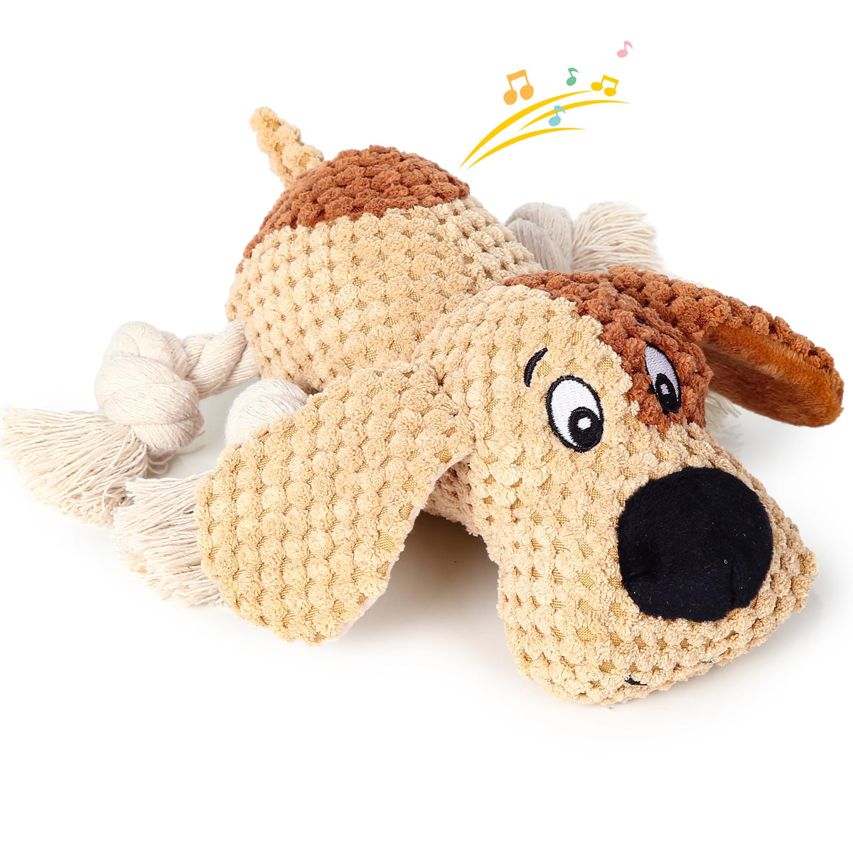 Christmas Squeaky Dog Toys for Small Breeds Dogs,Reindeer Dog Plush Stuffed Toys,Dog Chew Ropes Toys with Crinkle Paper and Cotton Material