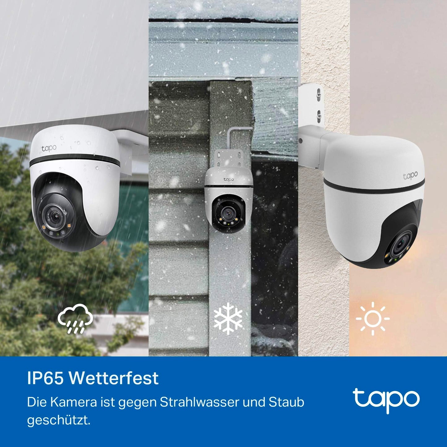 Tapo TC40 Pan/Tilt Smart Security Outdoor Camera, Full HD, 360° Smart Person Detection Motion Tracking, Color Night Vision, WiFi Camera No Monthly Fee, Two-Way Talk, IP65, Works with Alexa & Google