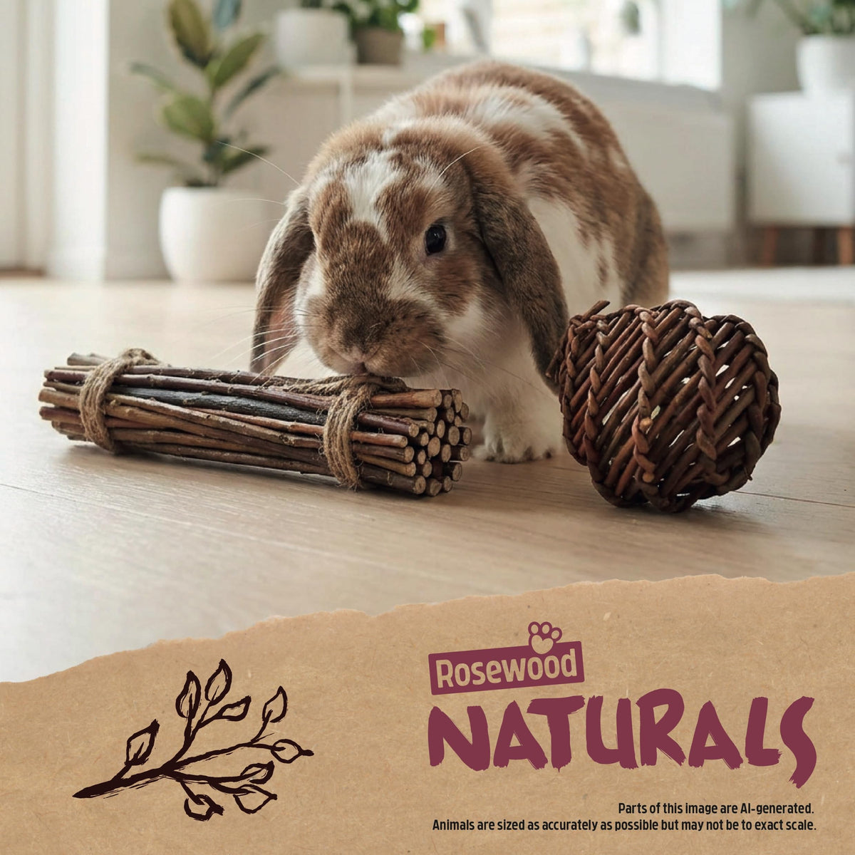 Rosewood Naturals Trio of Fun Balls (3pcs) Small Animal Toys