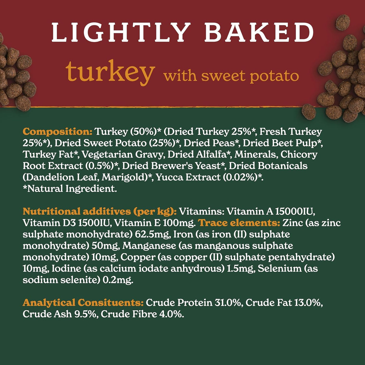 Forthglade Dry Dog Food, Lightly Baked, (6kg), Hypoallergenic and Grain Free Dog Food, Adult 1 Year +, Chicken With Sweet Potato, Complete and Balanced Meal, 50% Single Source Protein