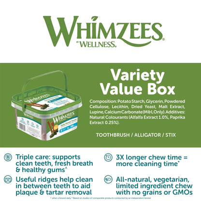 Variety Box Dental Dog Chews Small Size 56 Pieces