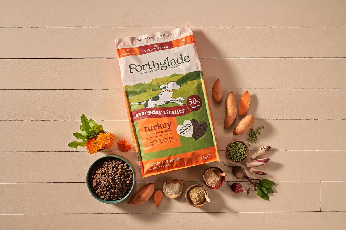 Forthglade Dry Dog Food, Lightly Baked, (6kg), Hypoallergenic and Grain Free Dog Food, Adult 1 Year +, Chicken With Sweet Potato, Complete and Balanced Meal, 50% Single Source Protein