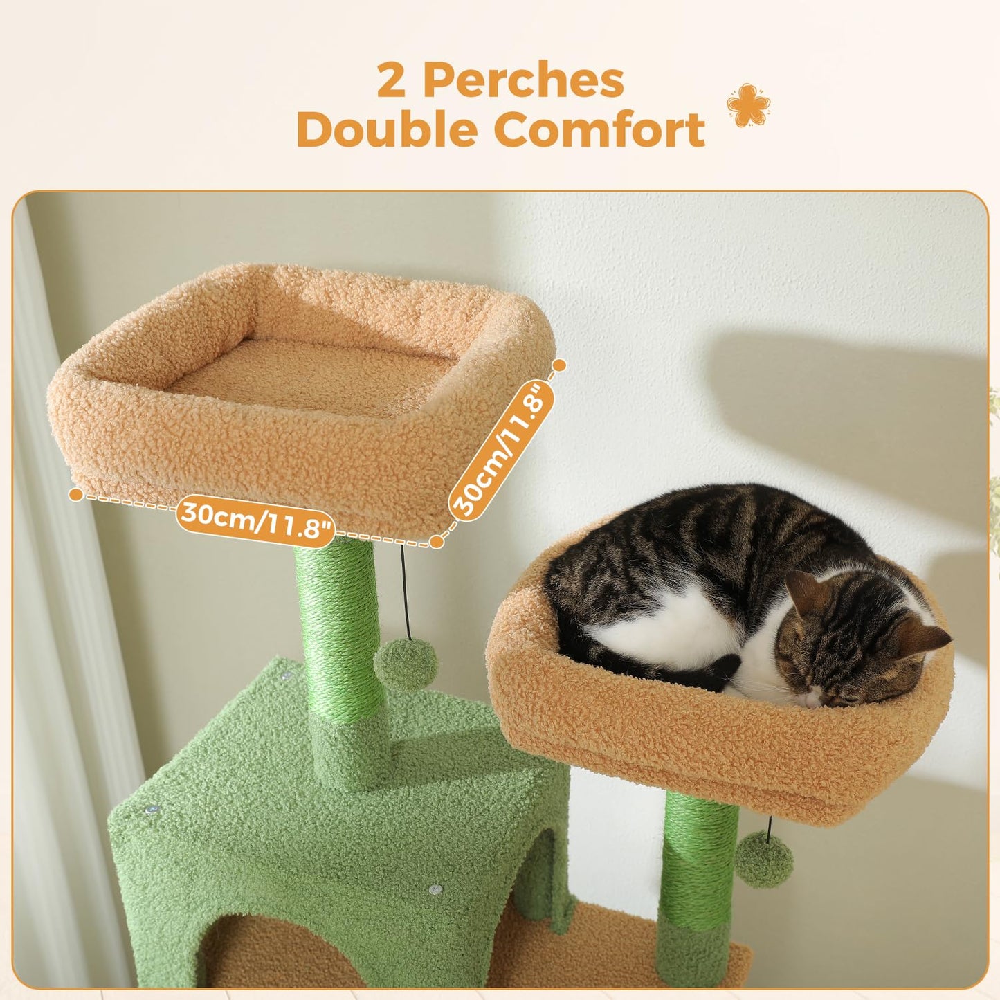 PAWZ Road Cat Tree for Large Cats, 184cm Tall Cat Tower with Large Condo