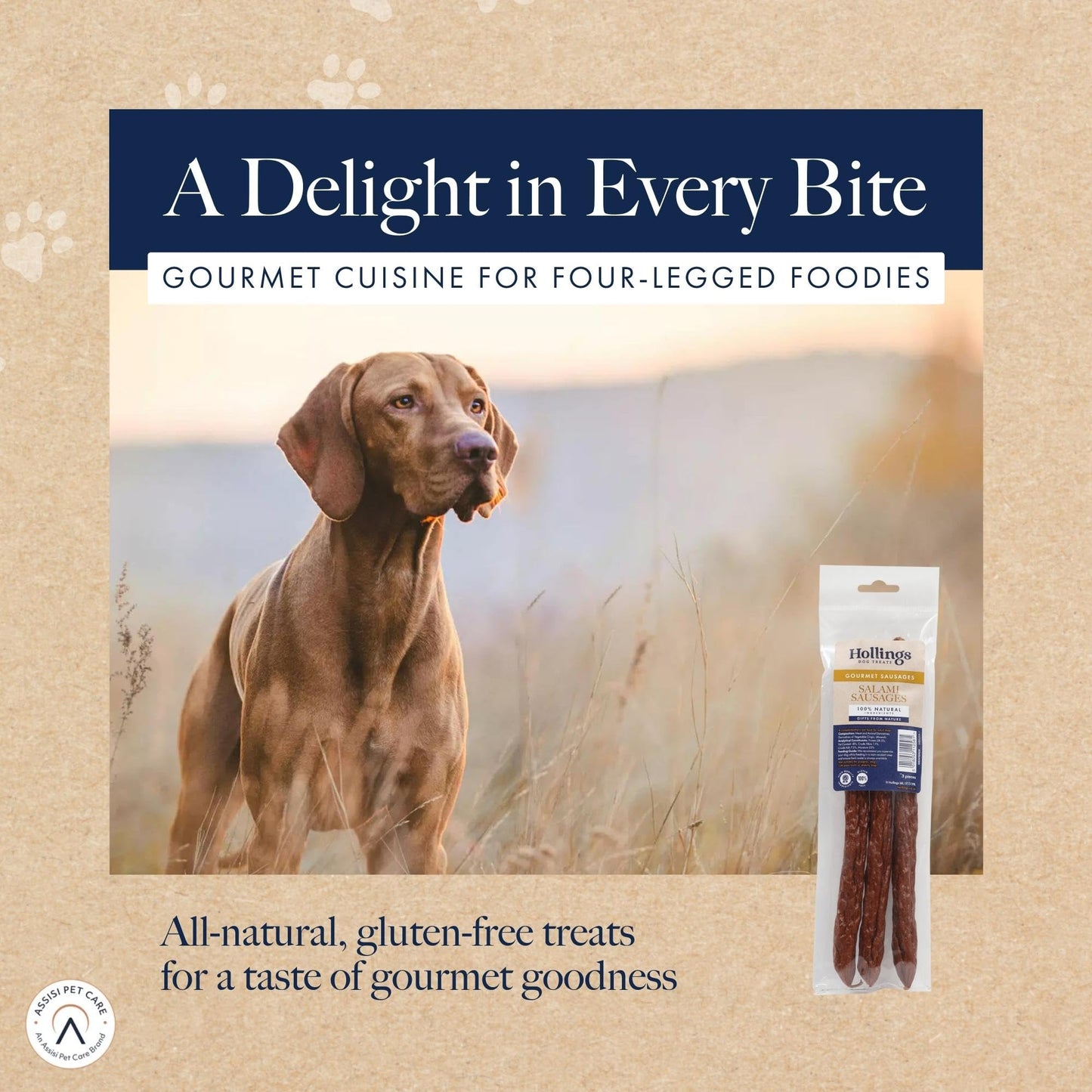 Hollings Chicken Sausages Dog Treats, Delicious, Nutritious Air Dried Chews for Adult Dogs, Made with 100% Natural Ingredients (Pack of 3)