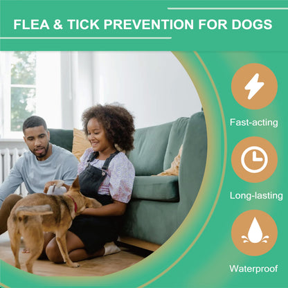 Natural Spot On Flea & Tick Treatment for Medium Dogs 3 Pipettes