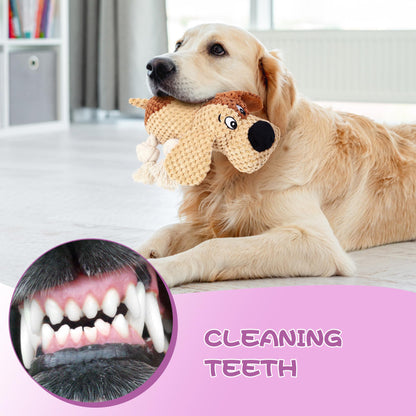 Christmas Squeaky Dog Toys for Small Breeds Dogs,Reindeer Dog Plush Stuffed Toys,Dog Chew Ropes Toys with Crinkle Paper and Cotton Material