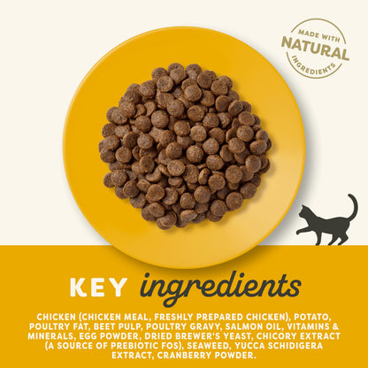 Natural Complete Dry Food for Adult Cats Chicken with Lamb 2kg