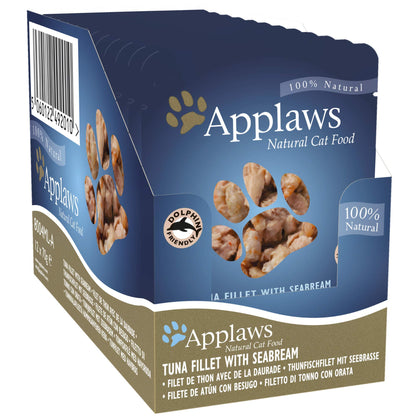 Natural Wet Cat Food Tuna Selection in Broth 12 x 70g Pouches