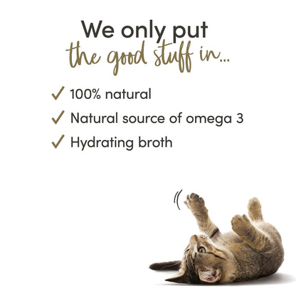 Natural Wet Cat Food Tuna Selection in Broth 12 x 70g Pouches