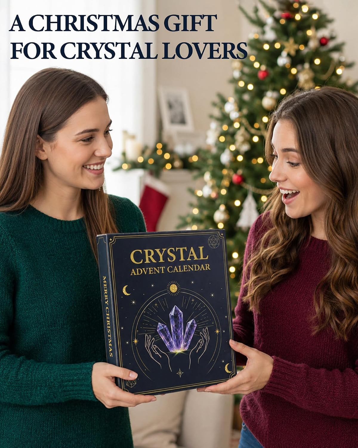 RONSTONE Crystal Advent Calendar 2026, 24 Days Crystal Gift Set for Women