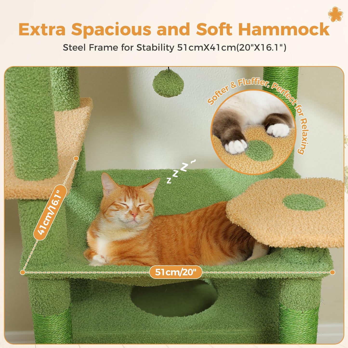 PAWZ Road Cat Tree for Large Cats, 184cm Tall Cat Tower with Large Condo