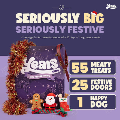 YEARS Extra Large Dog Advent Calendar 2026-55 Air Dried Grain Free Treats