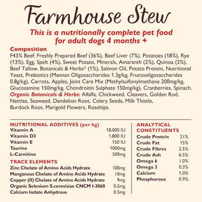 Natural Adult Dry Dog Food Beef Stew with Ancient Grains 1kg