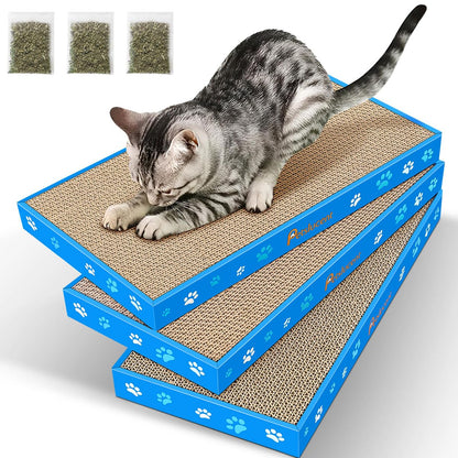 Double-Sided Corrugated Cat Scratching Board with Catnip 1PCS