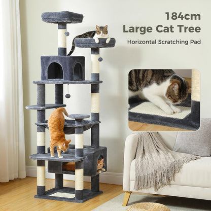 184cm Tall Cat Tree Tower for Large Cats