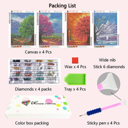 5D Diamond Painting Kits for Adults 4 PCS Turtle Wall Art