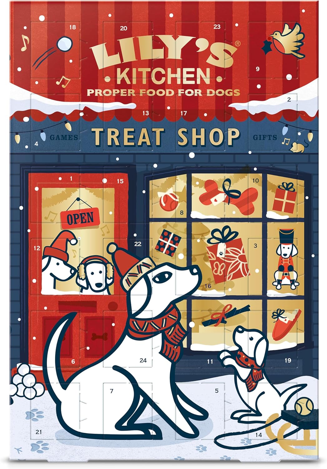 Lily's Kitchen Made with Natural Ingredients Christmas Advent Calendar Treats for Adult Dogs