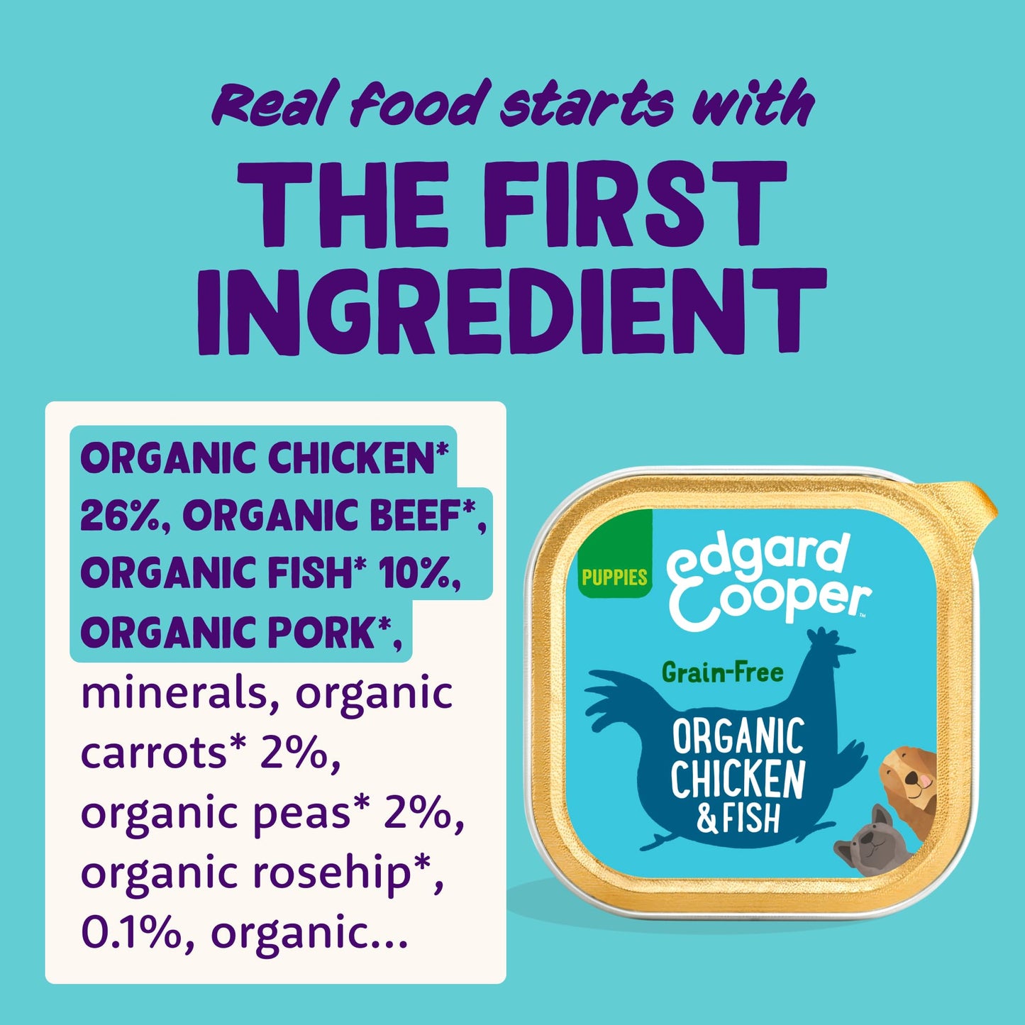Edgard Cooper Grain-Free Wet Dog Food for Adult Dogs, (11 x 150g), Natural Dogs Food in Cup with Fresh Meat & Amino Acids, Gluten-Free, High Protein