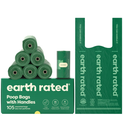 Dog Poop Bags with Tie Handles 105 Count