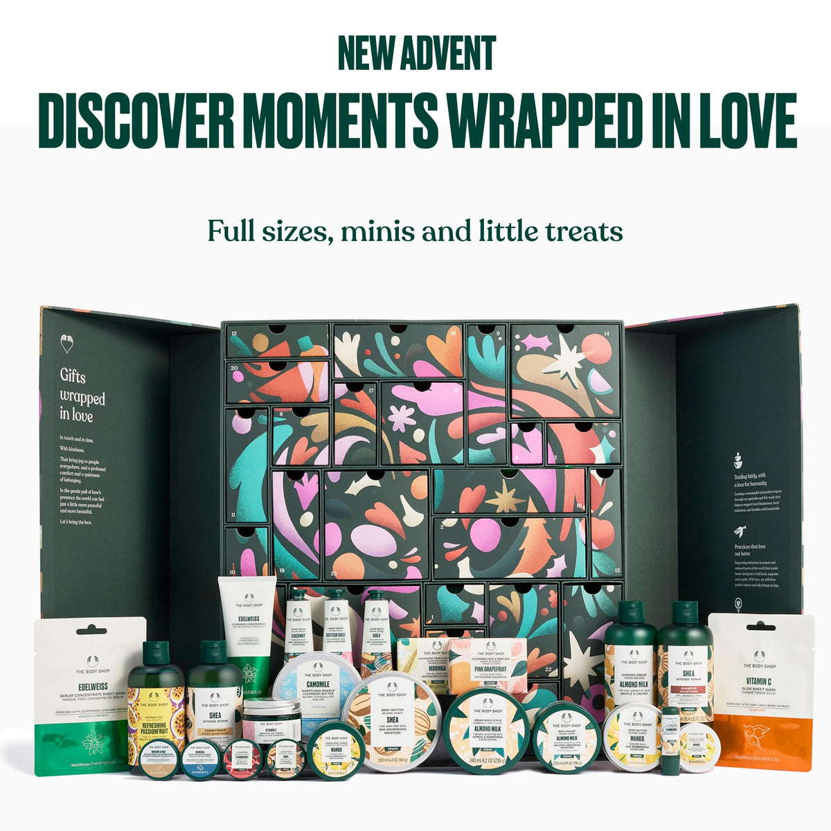 The Body Shop Classic 24-Piece Beauty Advent Calendar (Worth Over £120)