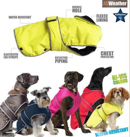 Ancol Muddy Paws All Weather Stormguard Coat . Poppy Red.Size Large ( Length 50cm, up to 79cm girth)