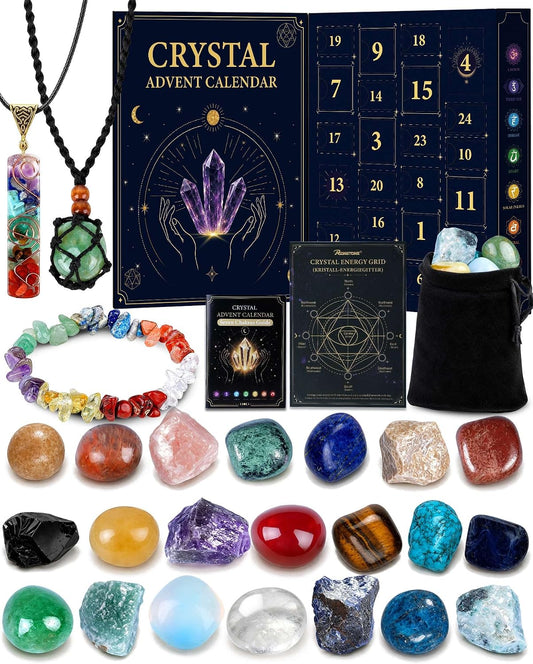RONSTONE Crystal Advent Calendar 2026, 24 Days Crystal Gift Set for Women