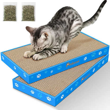 Double-Sided Corrugated Cat Scratching Board with Catnip 1PCS