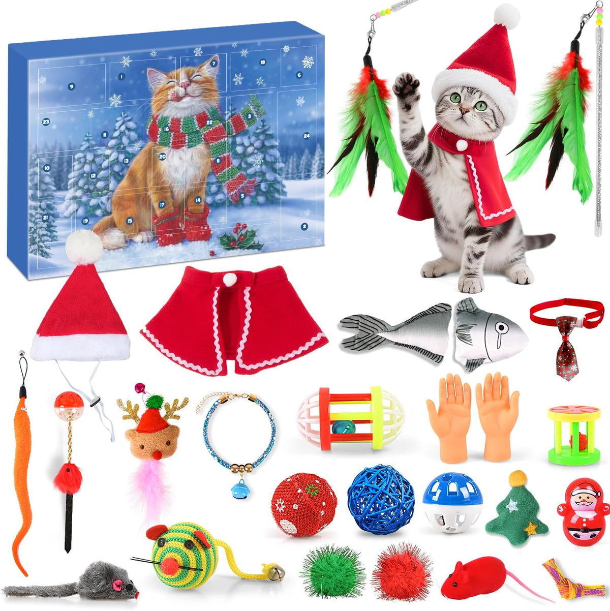 iZoeL Cat Advent Calendar 2026 Christmas Interactive Toys Indoor Cat Lover