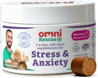 Omni Dog Daily Calming Supplement – Vet-approved and Hypoallergenic Chews