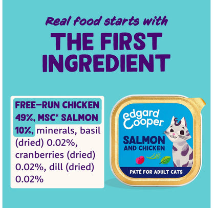 Grain Free Wet Cat Food Paté Salmon & Chicken 16 x 85g