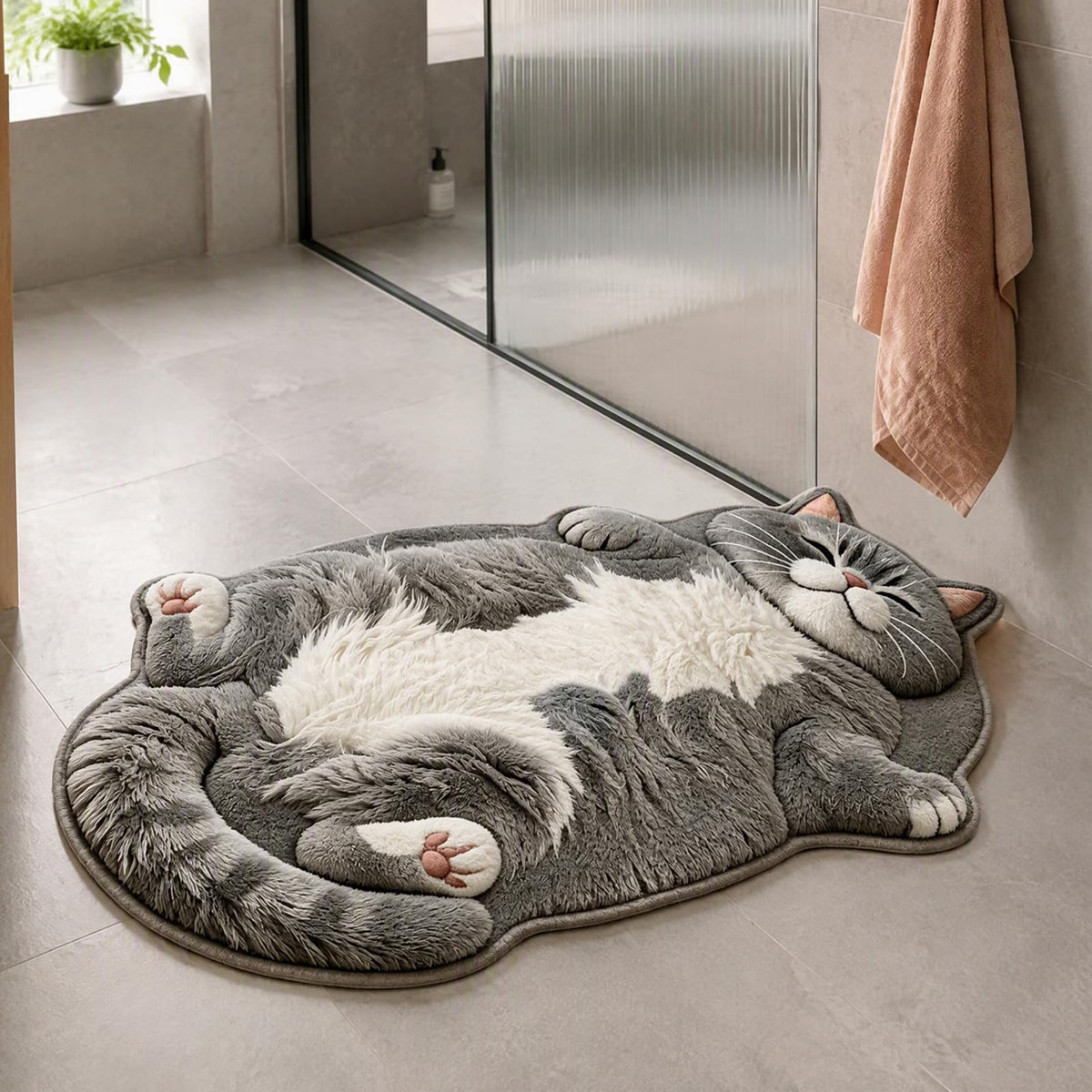 3D Cat Plush Rug